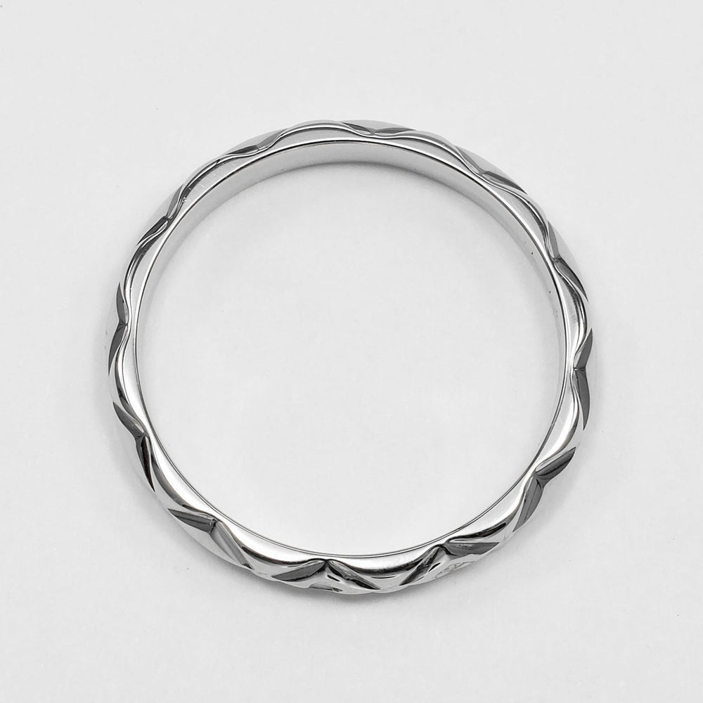 Chanel Matelassé Small Ring, Size 6.5, Platinum 950, Approx. 2.4g — Like New
