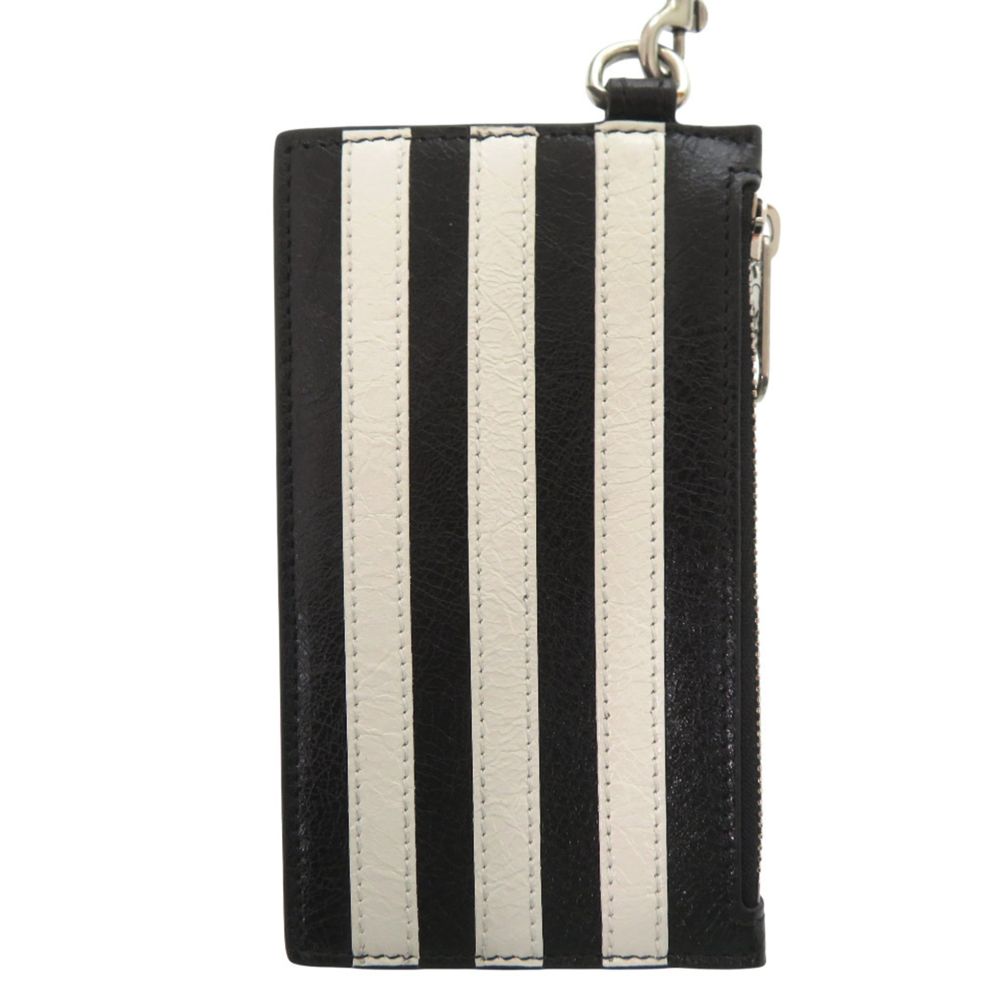 Balenciaga x Adidas Collaboration Trefoil 721894 Leather Black Shoulder Wallet 1288BALENCIAGA — New - Store Return