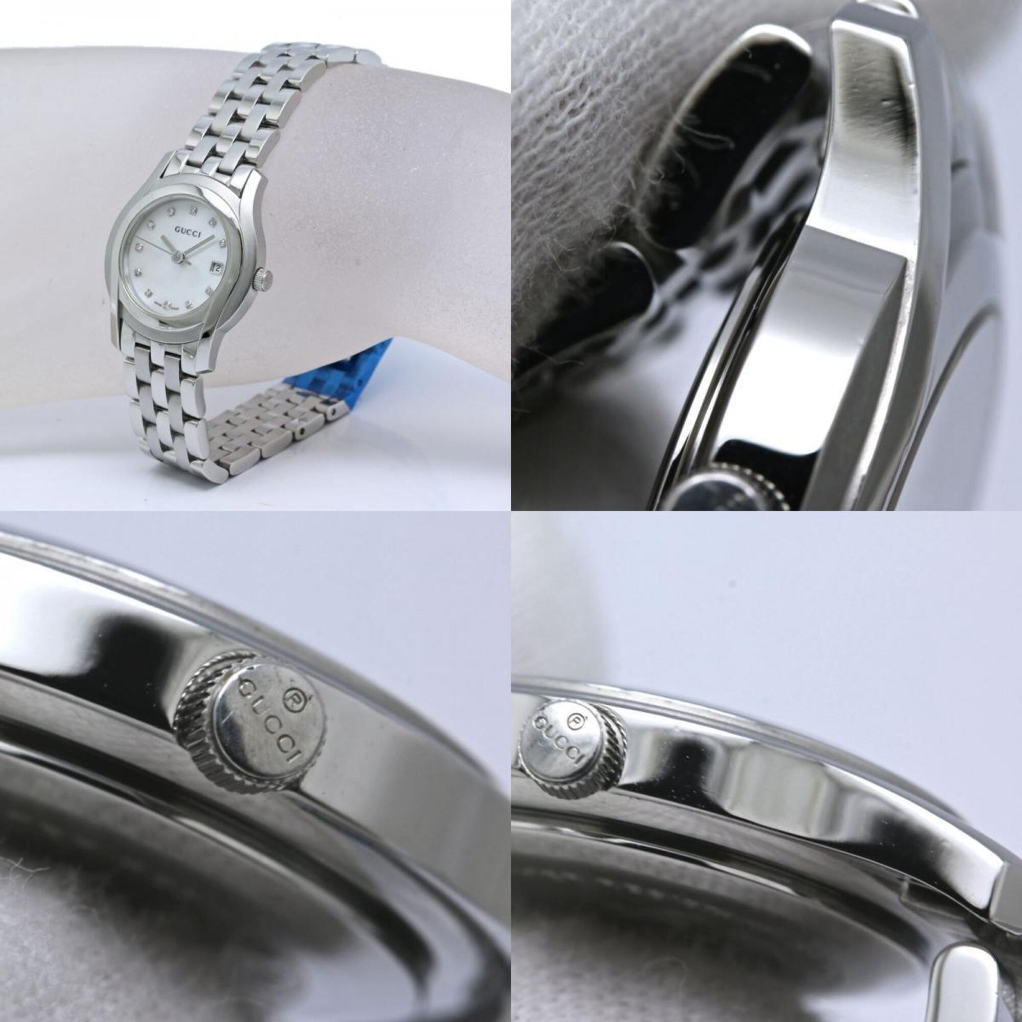 GUCCI G-Class Diamond Watch YA055501 5500L Women's SS 40521 — Good