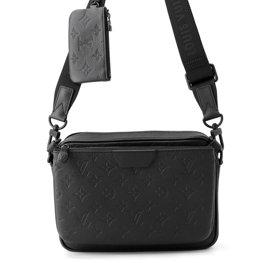 Louis Vuitton Monogram Shadow Trio Shoulder Bag M26713 LOUIS VUITTON Black Handbag for Men — Like New