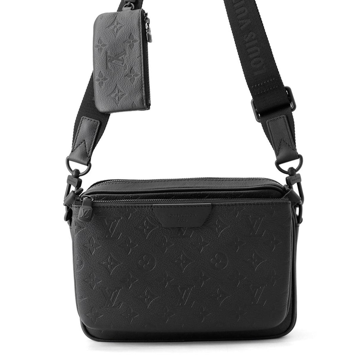 Louis Vuitton Monogram Shadow Trio Shoulder Bag M26713 LOUIS VUITTON Black Handbag for Men — Like New