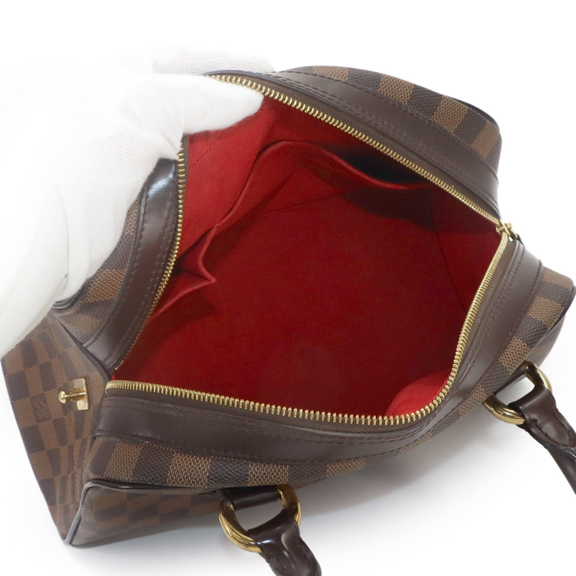 Louis Vuitton Damier Duomo Handbag, Ebene, N60008, Gold Hardware — Like New