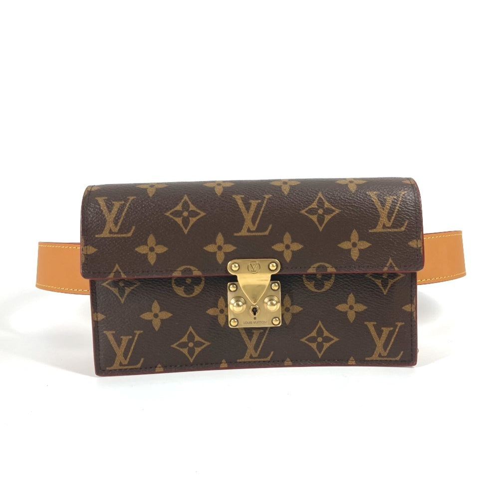 LOUIS VUITTON M44667 Monogram S-Lock Belt Pouch PM, Bag, Shoulder Waist Canvas, Women's, Brown, Like New — Like New