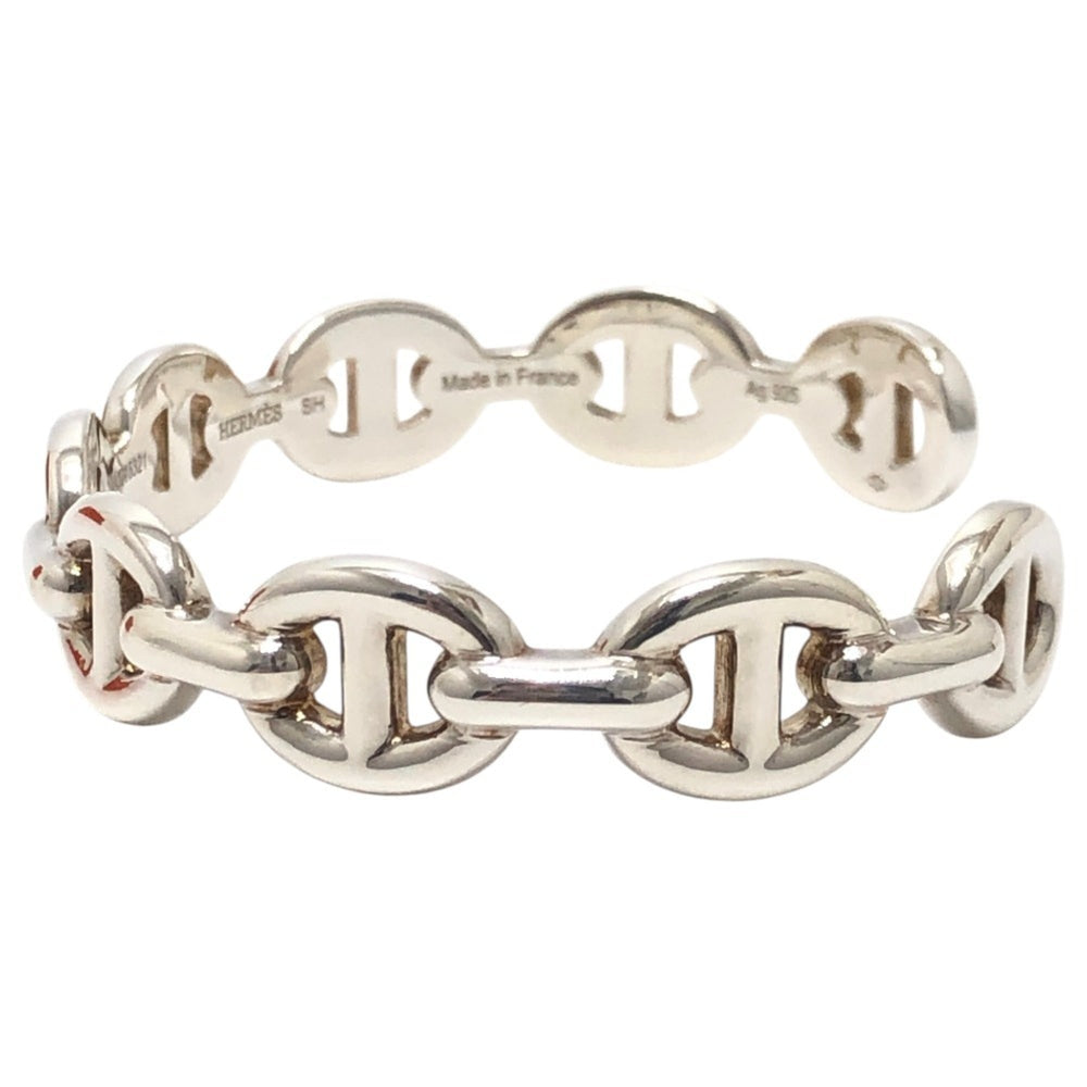 HERMES Chaine d'Ancre Enchainée SH size accessory bangle SV925 women's silver like new — Like New
