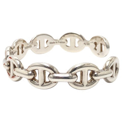 HERMES Chaine d'Ancre Enchainée SH size accessory bangle SV925 women's silver like new — Like New