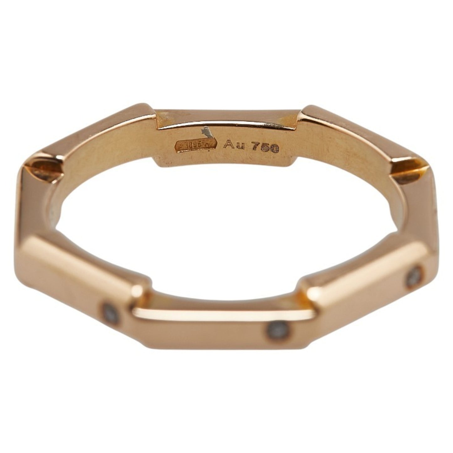 Gucci Link to Love Mirror Diamond Ring, #9, 18K Pink Gold, Women's
