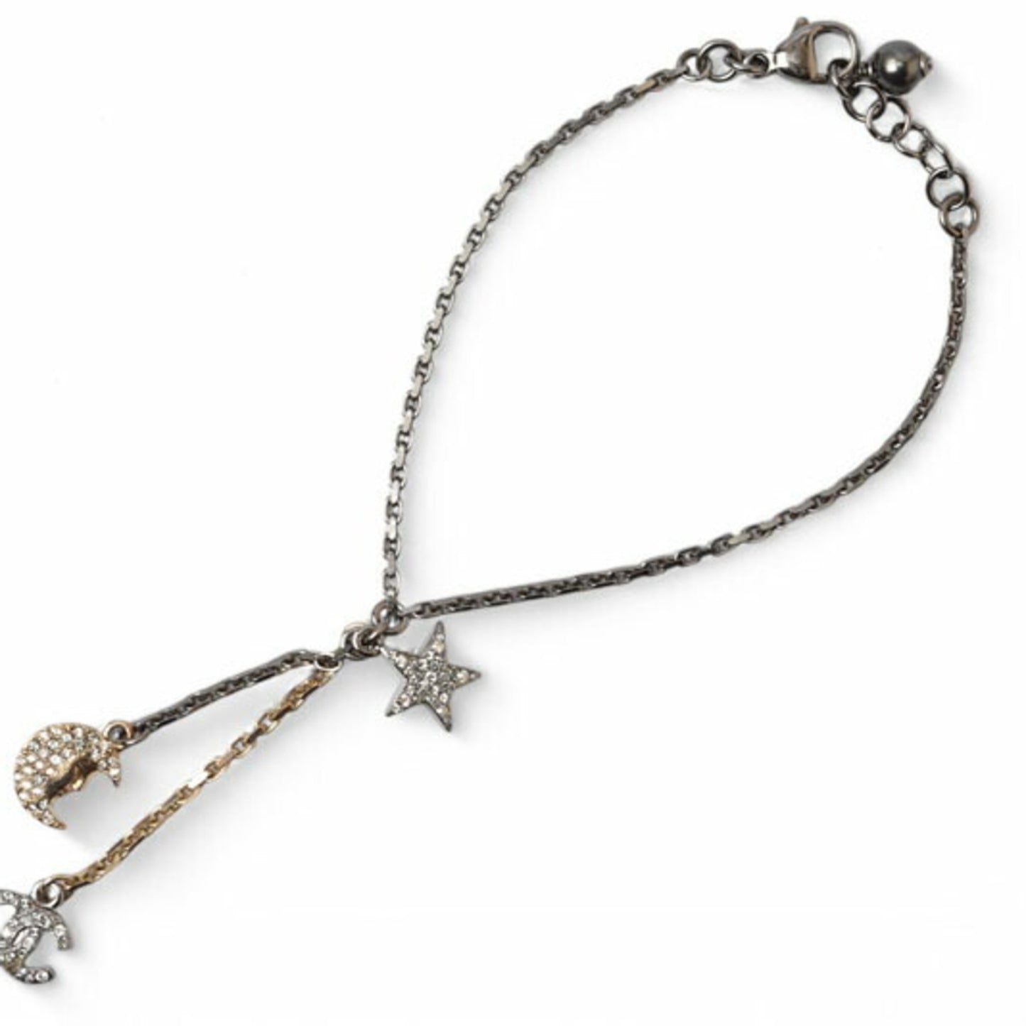 Chanel Bangle/Chain Bracelet CHANEL CC/Coco Mark/Star/Moon Silver/Gold 17B