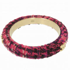 Chanel Coco Mark 09A Tweed Purple/Pink Bangle 0790CHANEL — Like New