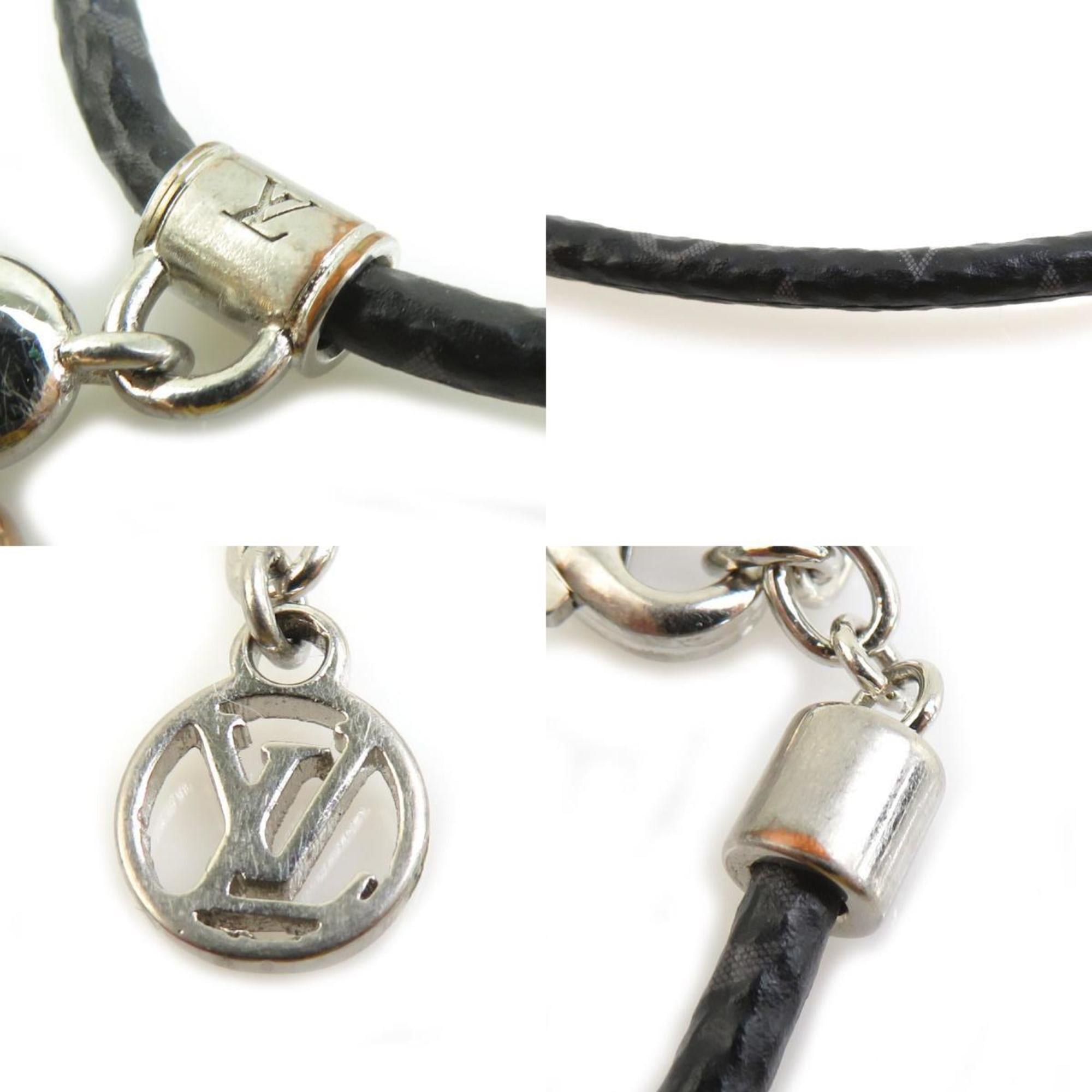 Louis Vuitton Vivienne Amour Bracelet in Monogram Canvas/Metal, Black, Silver, and Gold, Unisex, h31743a