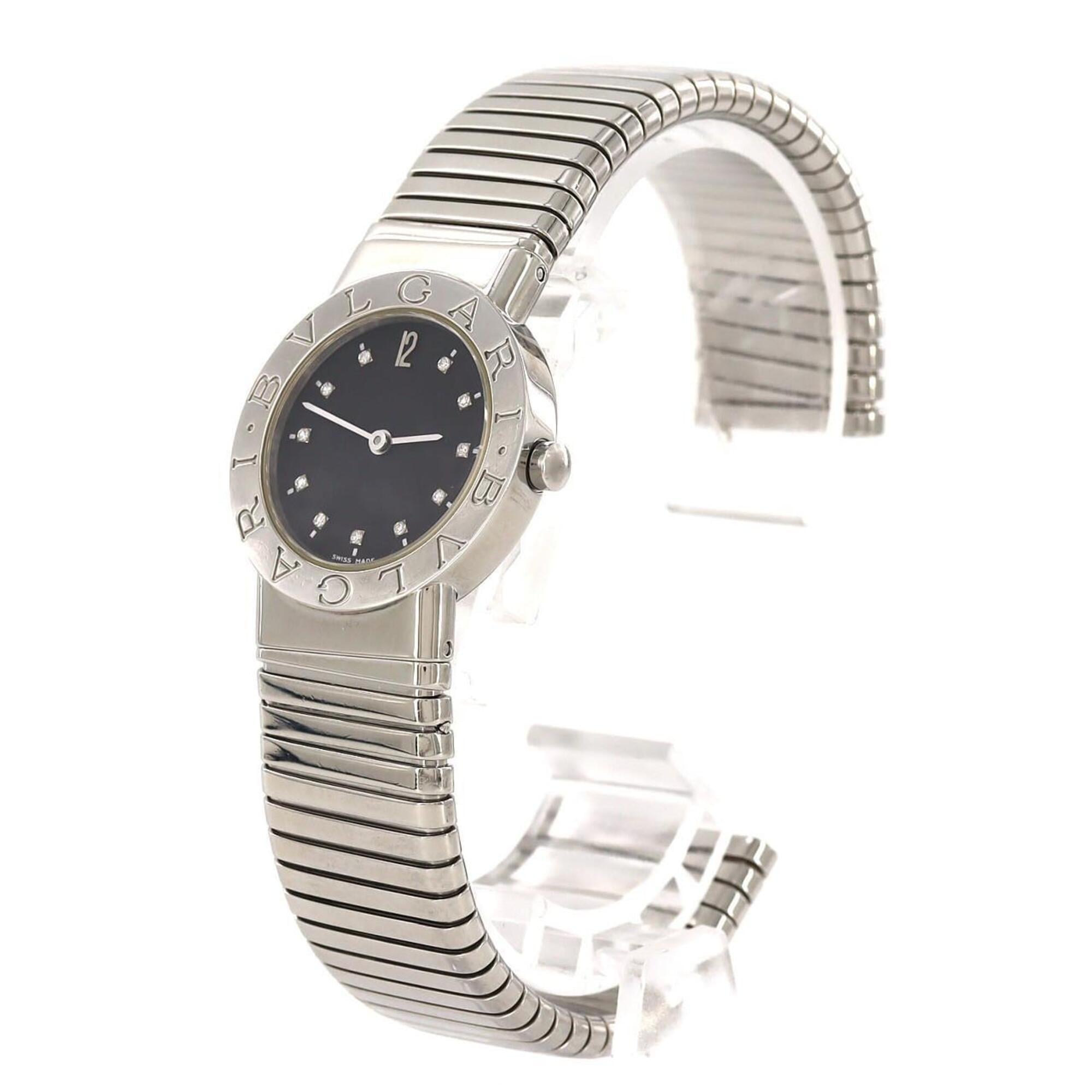 Bvlgari Tubogas 11P Large Size BB262TS Stainless Steel Quartz Watch — Good