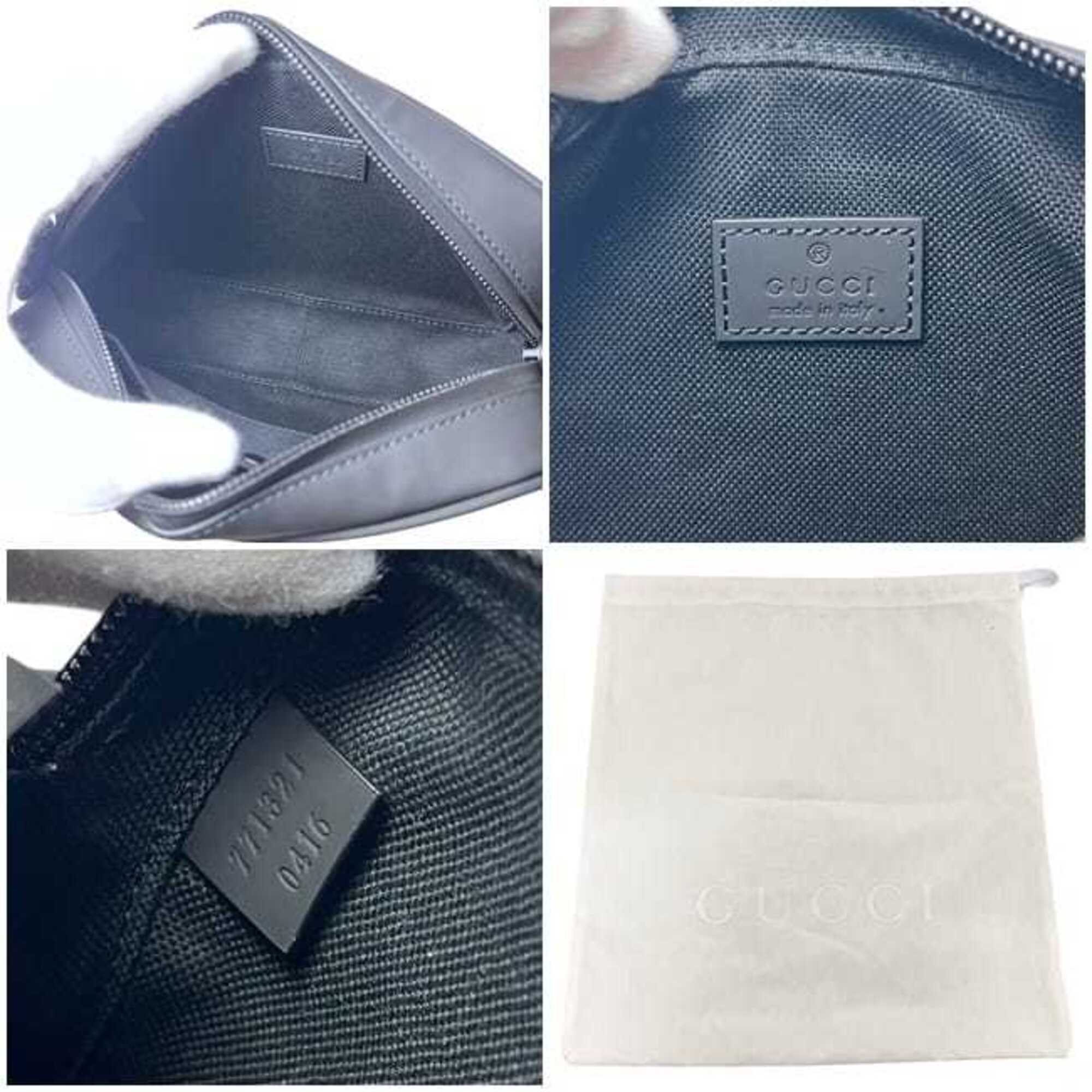 Gucci Shoulder Bag, Black GG 771321, Unused, Crossbody, Rubber Effect, 0416 GUCCI — Like New