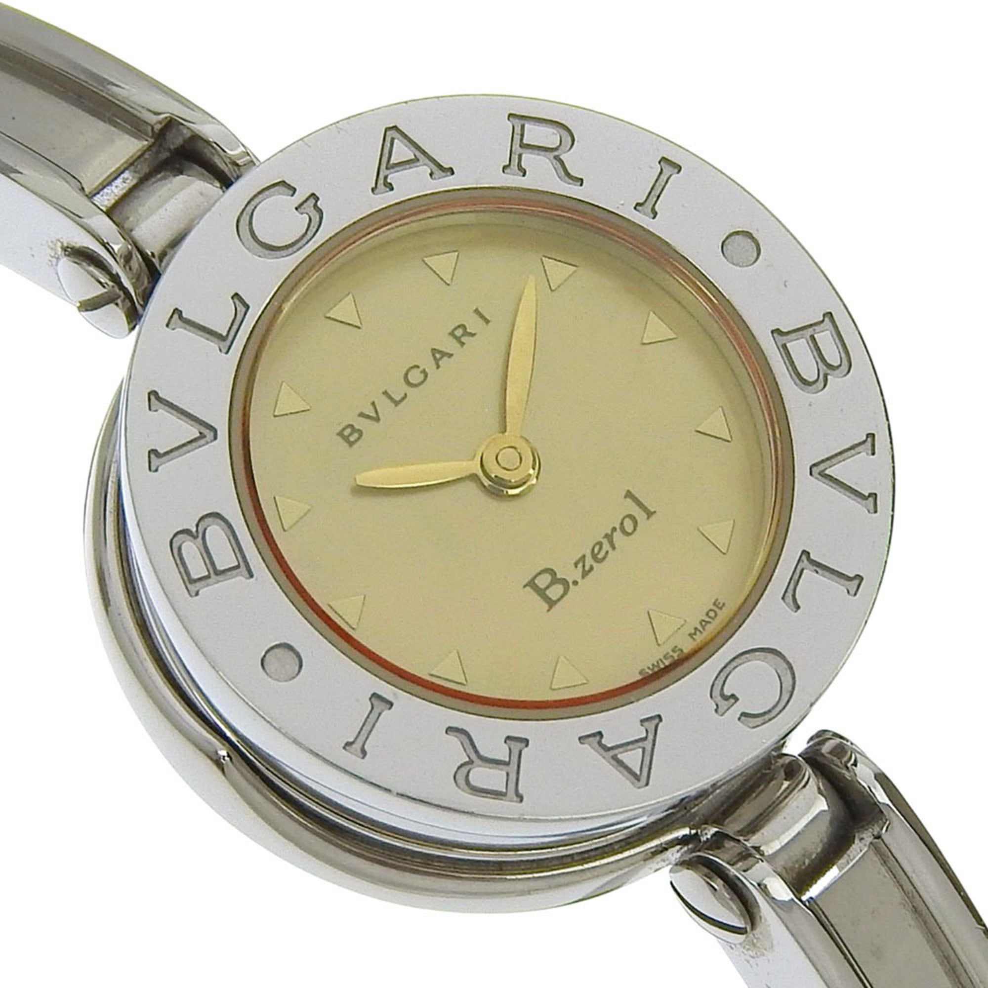 BVLGARI Bzero1 BZ22S Women's Stainless Steel Quartz Analog Watch with Brown Shell Dial — Good