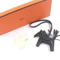 HERMES Rodeo Charm PM Agneau Milo Swift Bag So Black U Stamp with Box Made in France Men's Women's — Like New