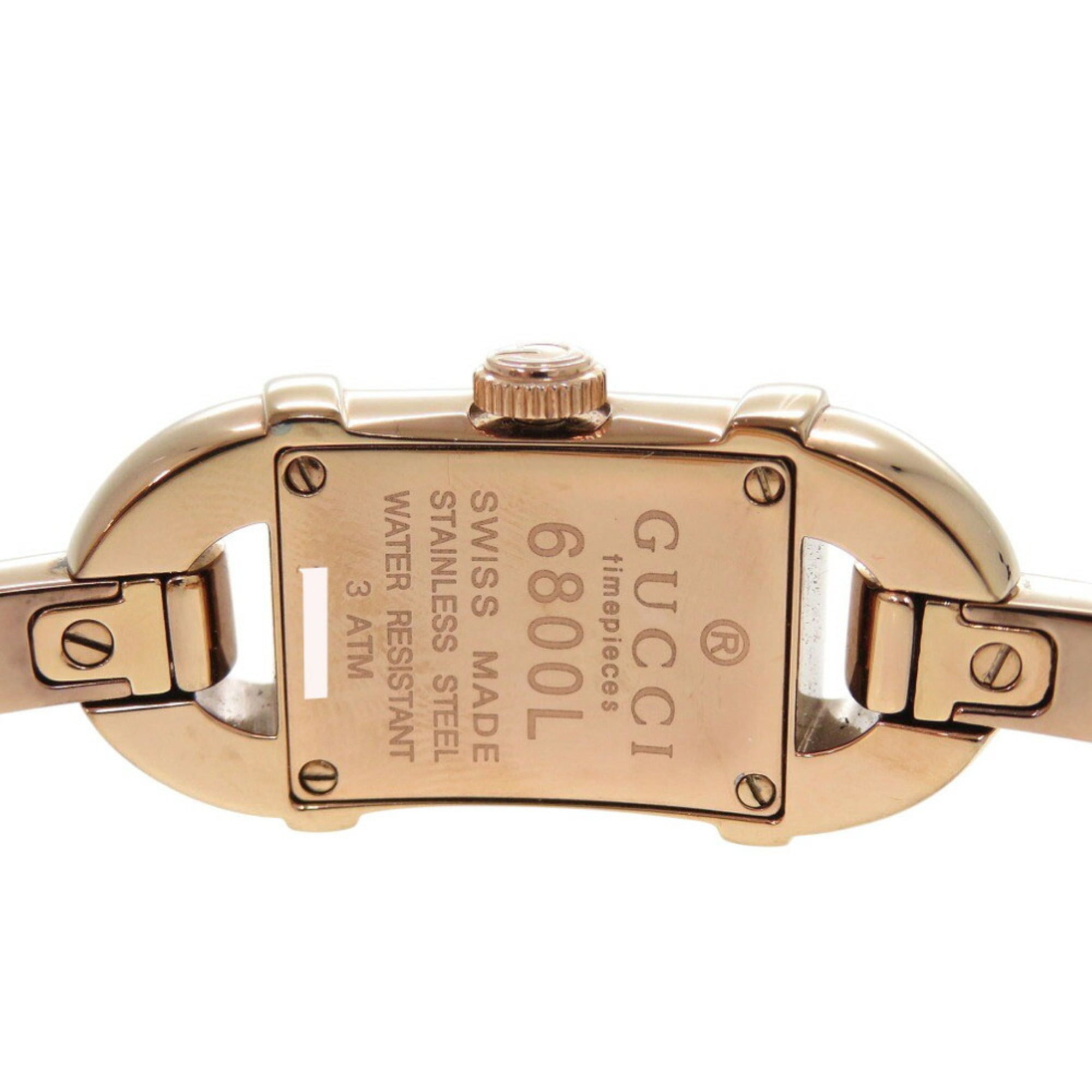 Gucci 6800L Pink Gold Shell Dial Stainless Steel White Quartz Watch 1683GUCCI — Good