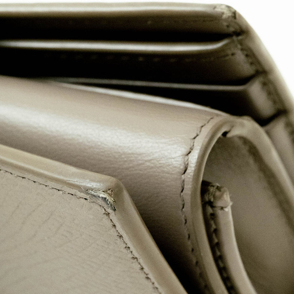 Celine Small Strap Wallet Bi-Color Bi-Fold Pebble Mineral 10H263BRU Women's CELINE