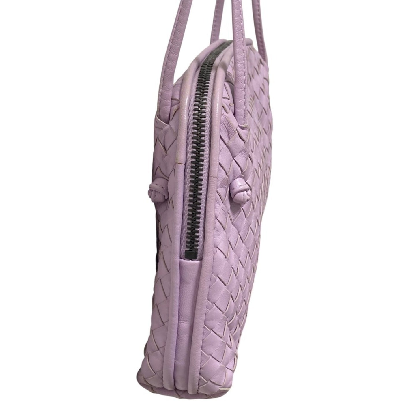 BOTTEGA VENETA Nodini Nappa Intrecciato Shoulder Bag/Crossbody Bag in Light Purple for Women