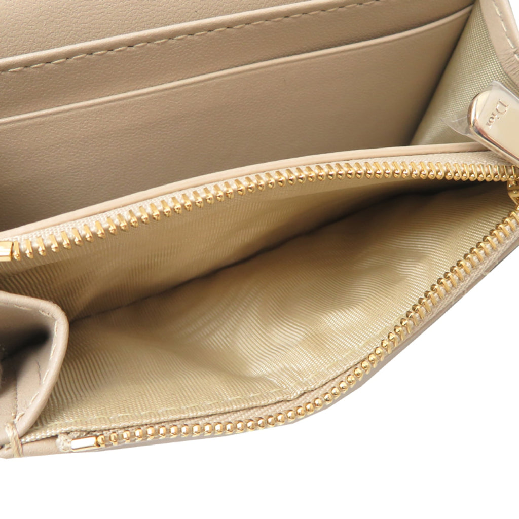 Christian Dior Glycine Women's Wallet/Coin Case S0966ONMJ M51U Lamb Beige