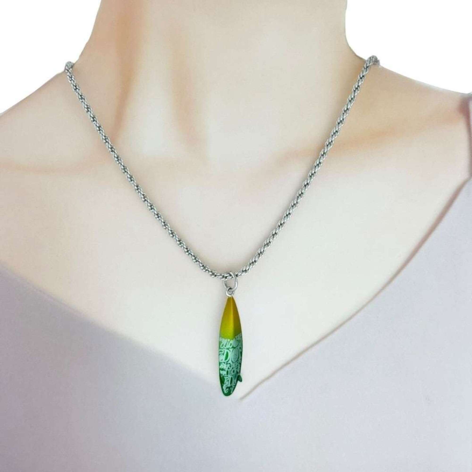 Christian Dior Dior x Stussy Men's Surfboard Pendant Necklace — New - Store Return