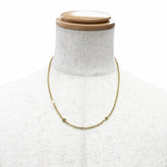 LOUIS VUITTON M02740 Chain LV Yours Monogram Flower Necklace Gold Made in Italy Men's Comes with Box and Dust Bag Highly Recommended ◎ — Like New