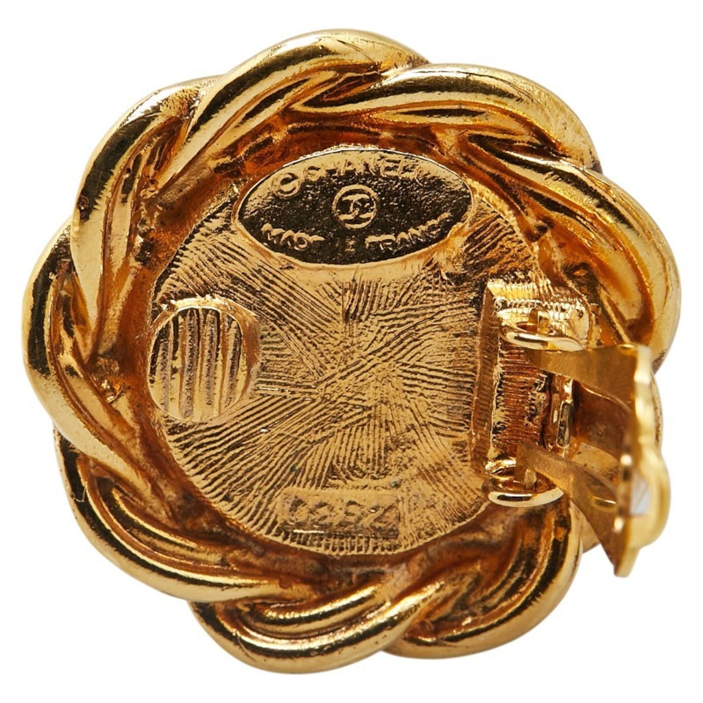 CHANEL Vintage Pearl Earrings, Gold Plated, Women's