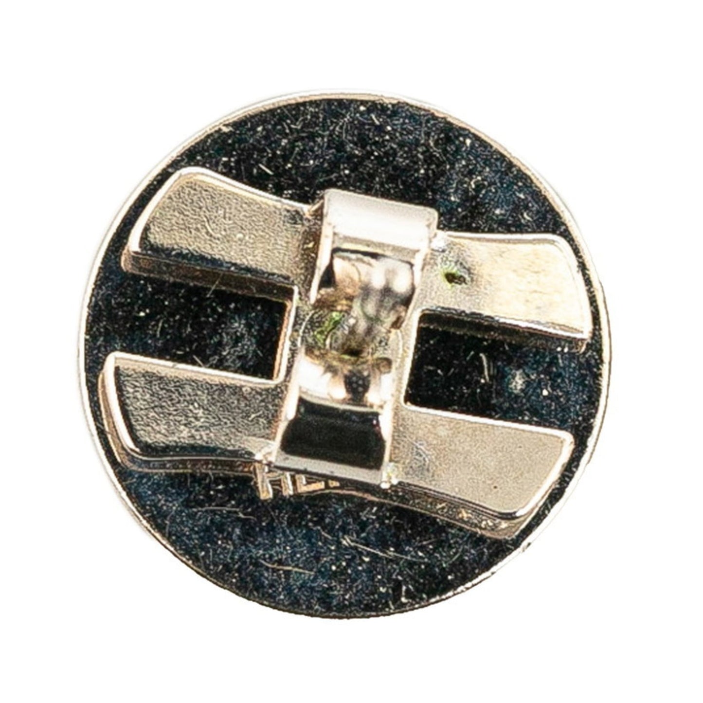 Hermes Eclipse Earrings Green Silver Metal Women's HERMES