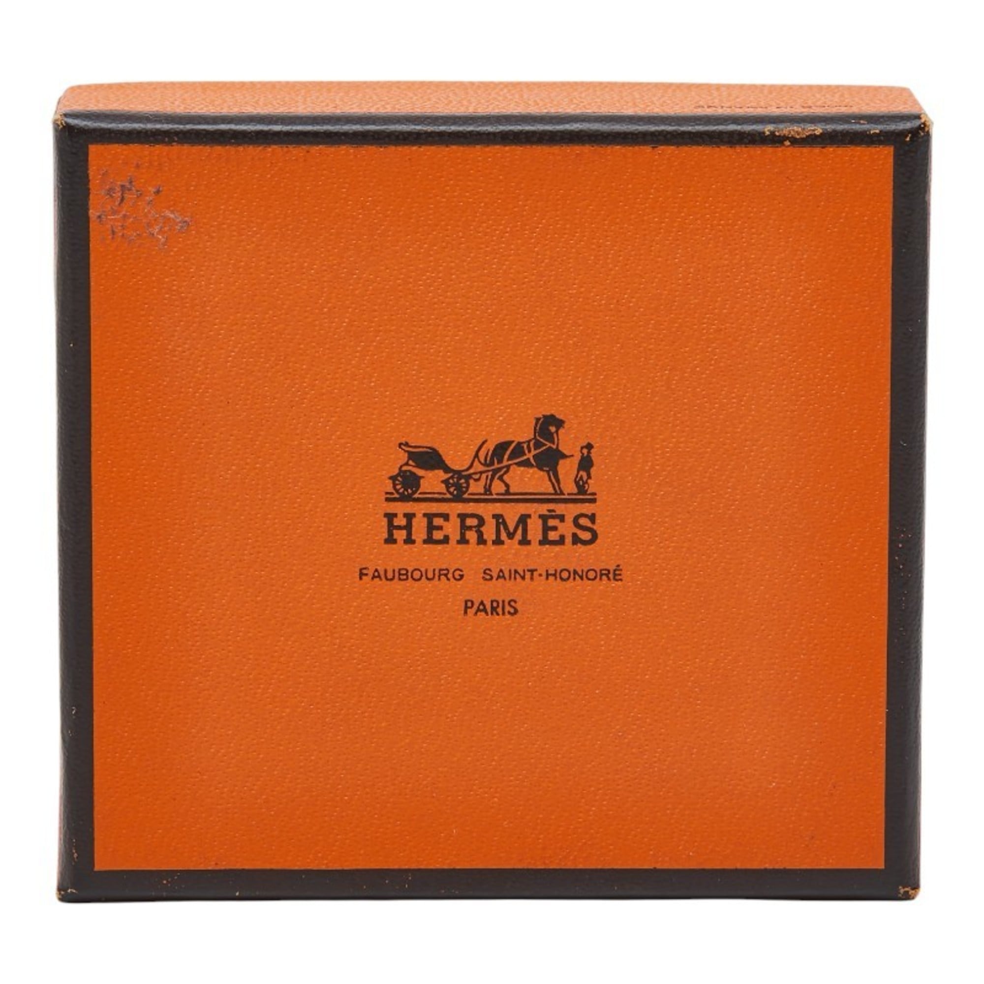 Hermes Jumbo Bracelet Silver Black Metal Leather Women's HERMES