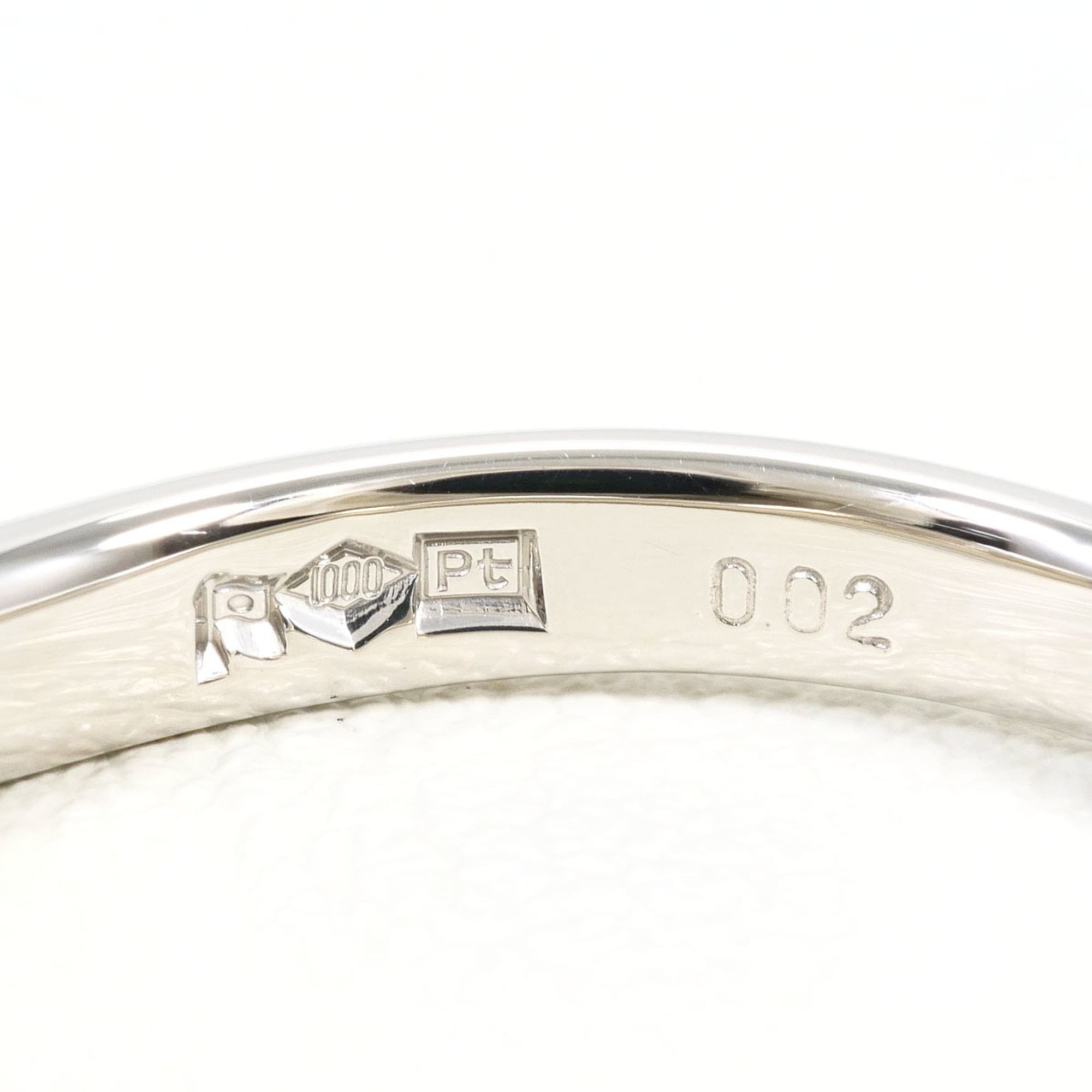 Celine PT1000 Platinum Ring, 1 Diamond (0.02ct), Ruby, Total Weight 5.4g, Like New Condition — Like New