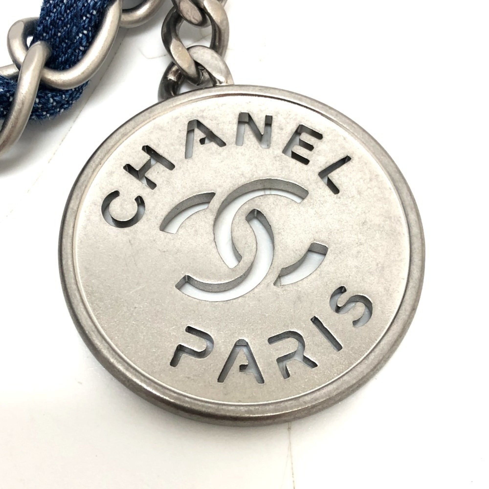 CHANEL AS3260 24A CHANEL22 Patchwork Shoulder Bag Denim Women's Blue — New - Store Return