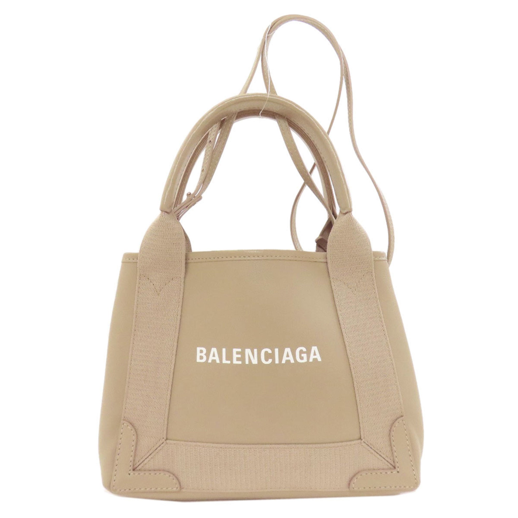 Balenciaga 390346 Navy Cabas XS 2-Way Handbag Leather Women's BALENCIAGA
