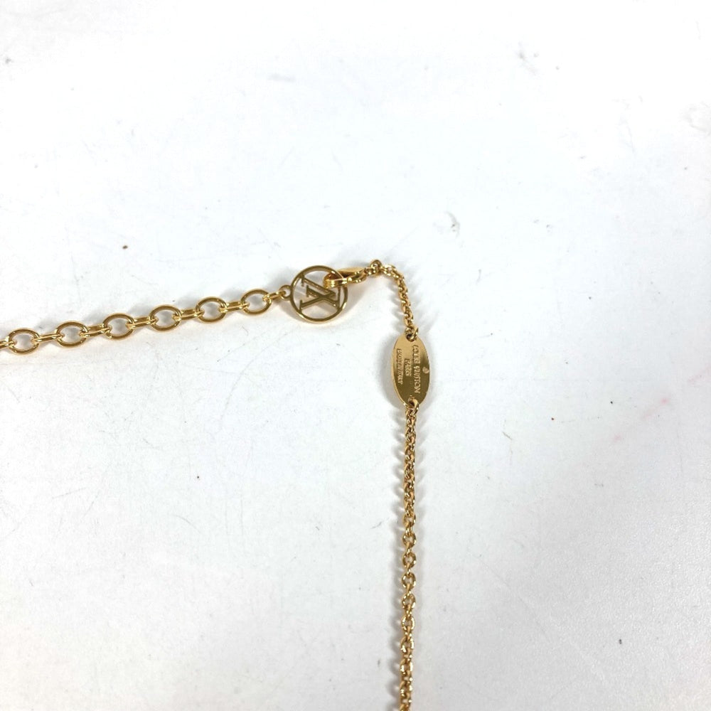 LOUIS VUITTON M69618 Chain Essential V Pearl Accessory Necklace Metal Women's Gold — Like New