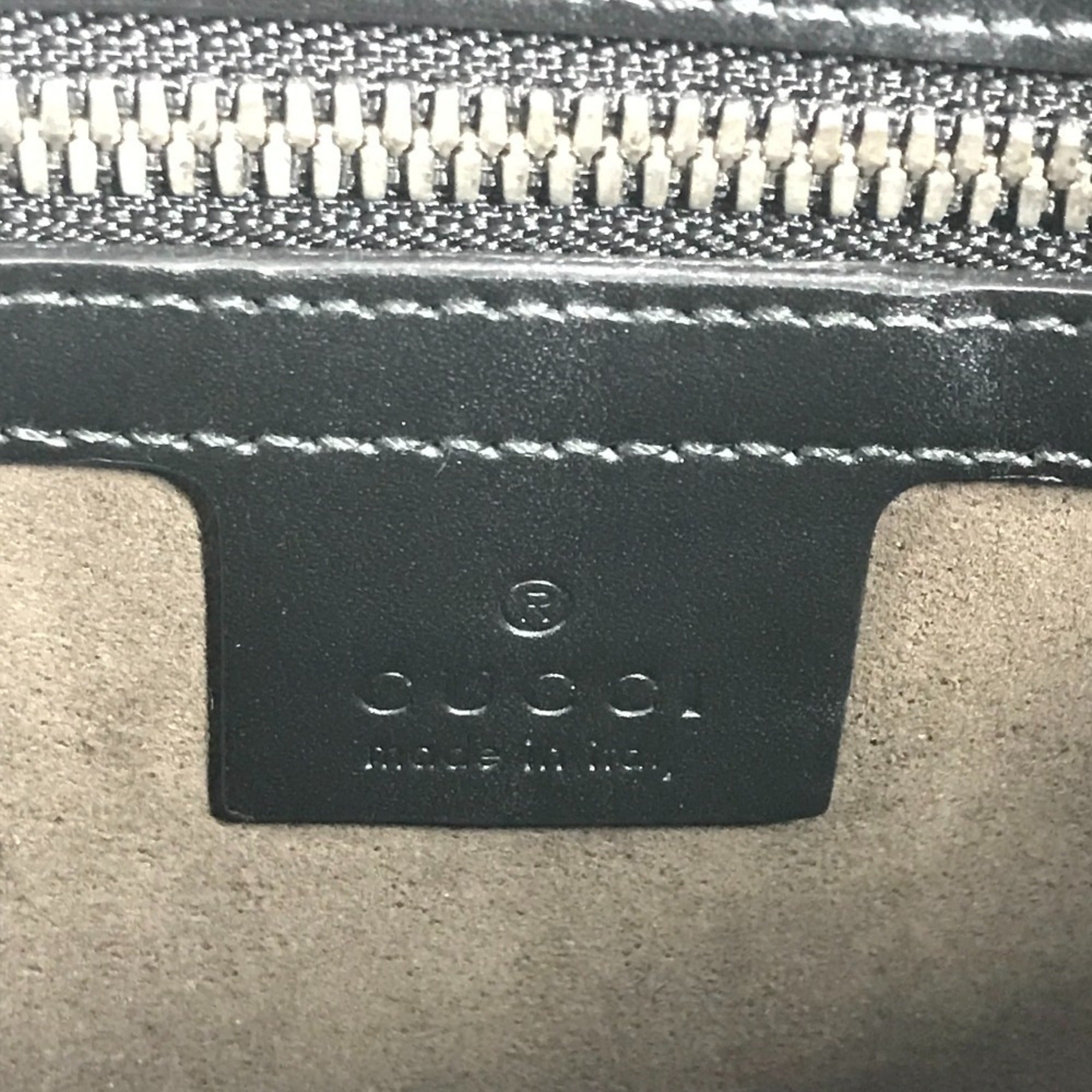 GUCCI 429004 Guccissima GG Logo Crossbody Bag 2-Way Clutch Shoulder Shima Leather Men's Black Like New — Like New