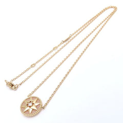 Christian Dior Rose des Vents Necklace, Pink Opal and Diamond, 18K Gold, Women's, 295853 — Like New
