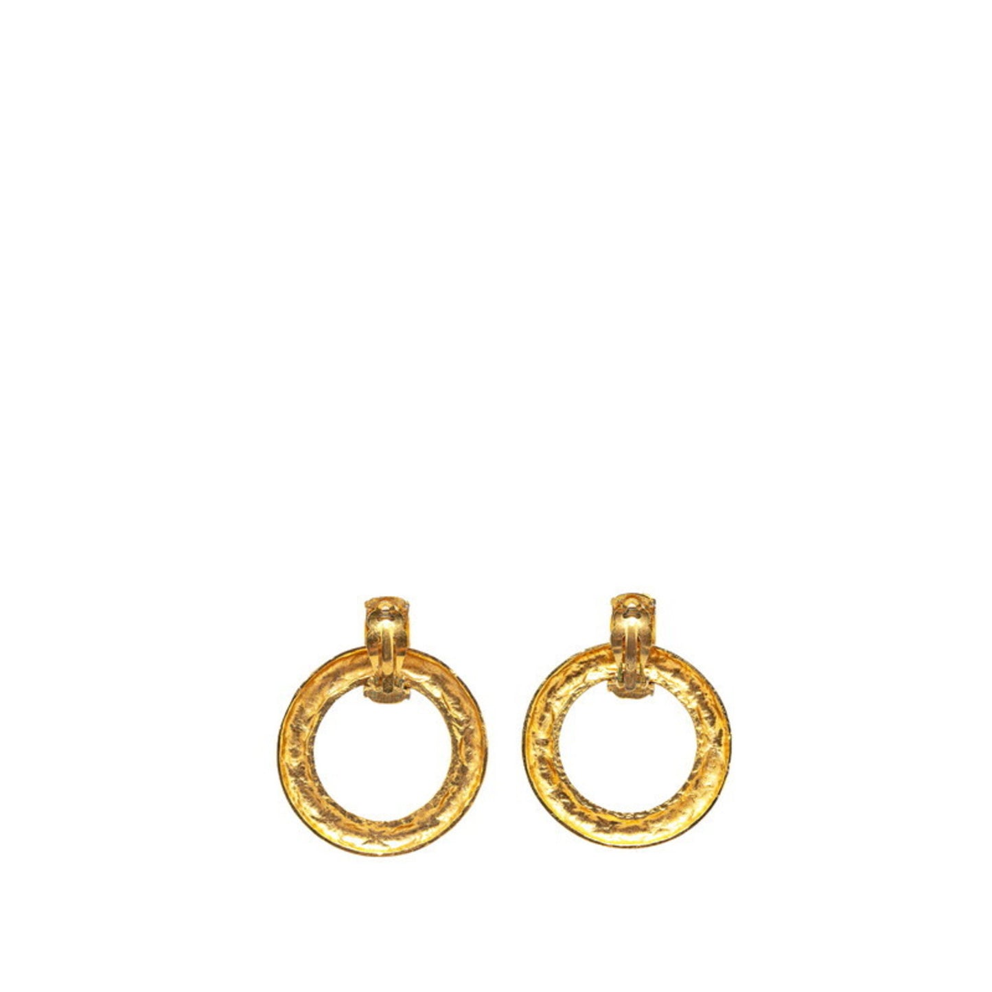 Chanel Matelasse Earrings Gold Plated Women's CHANEL