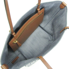 Fendi ROLL Small 8BH424 Reversible Women's Canvas,Leather Shoulder Bag,Tote Bag Brown,Gray — Like New