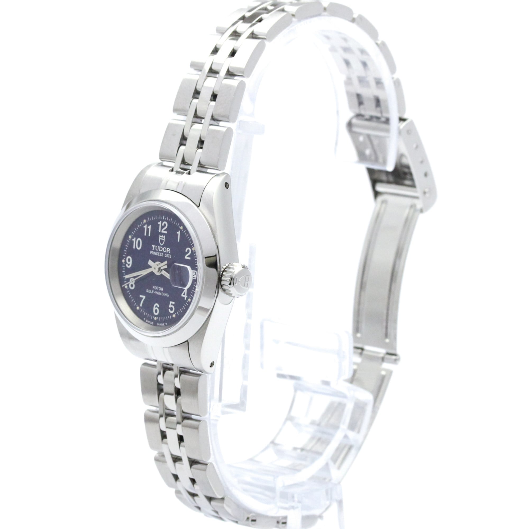 TUDOR Princess Oyster Date Steel Automatic Ladies Watch 92400N Polished — Very Good