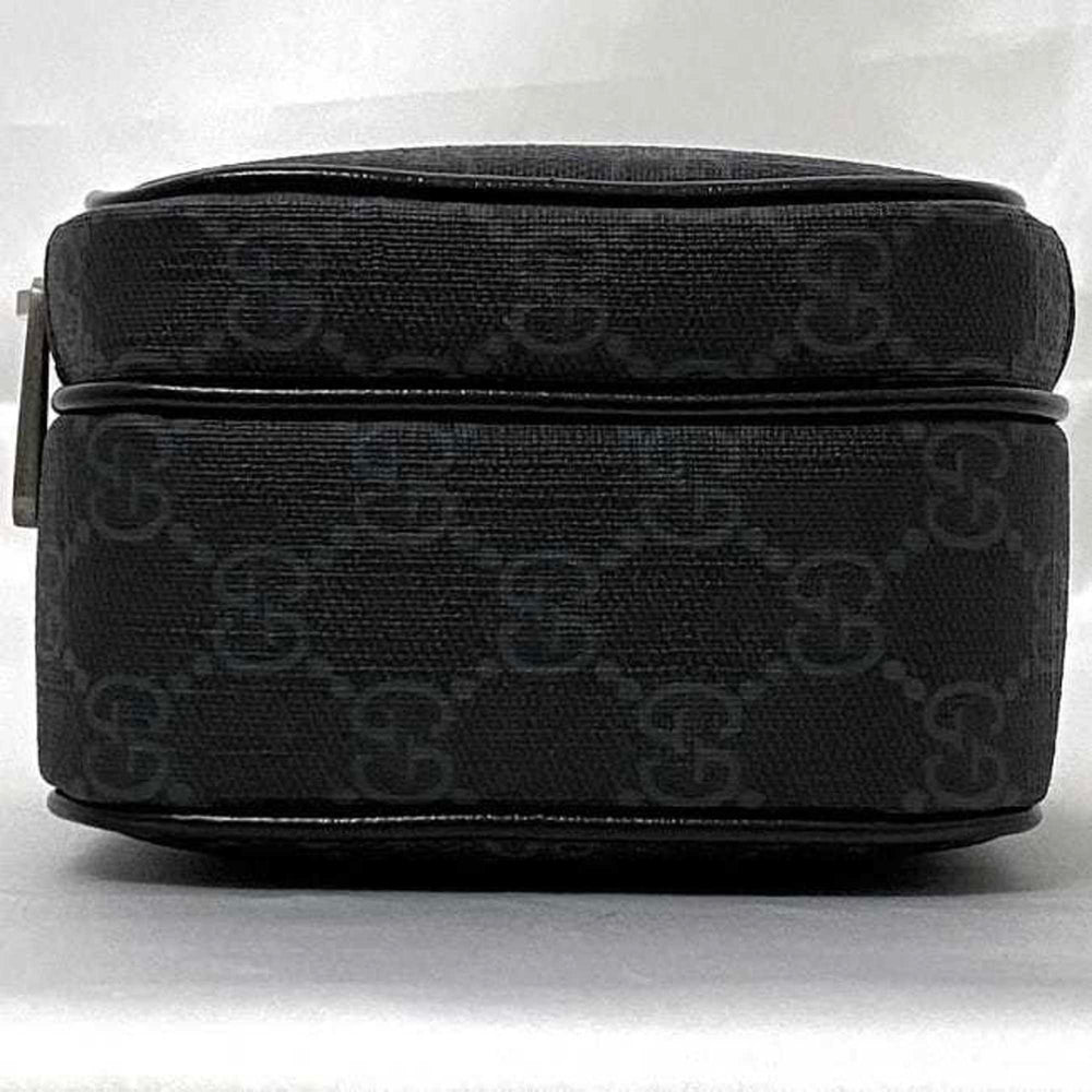 Gucci Shoulder Bag f-21810 Black Interlocking 672952 92TCN 1000U PVC Leather 0416 GUCCI Pochette Crossbody GG Supreme Unisex Women Men — Like New