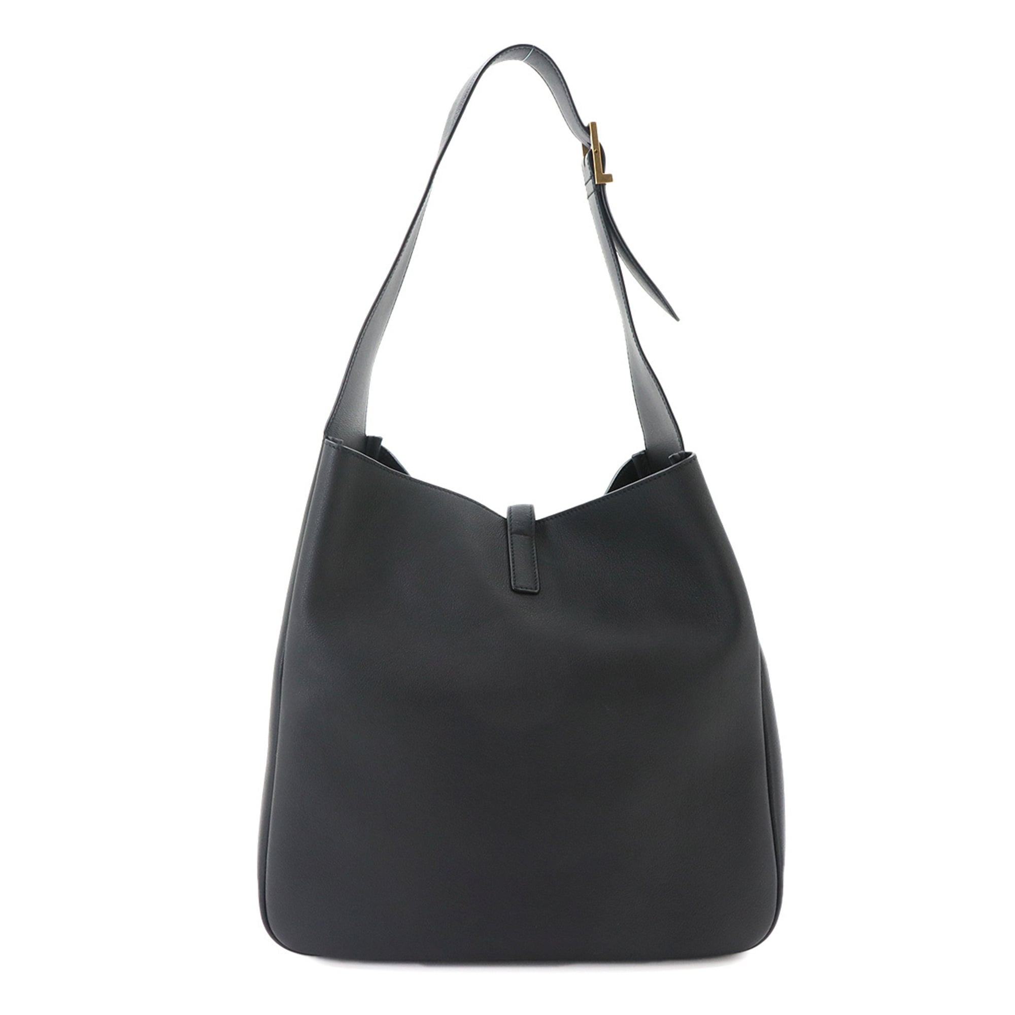 Saint Laurent LE 5 A 7 Soft Large Shoulder Handbag Leather Black 753837 Bag — New - Store Return