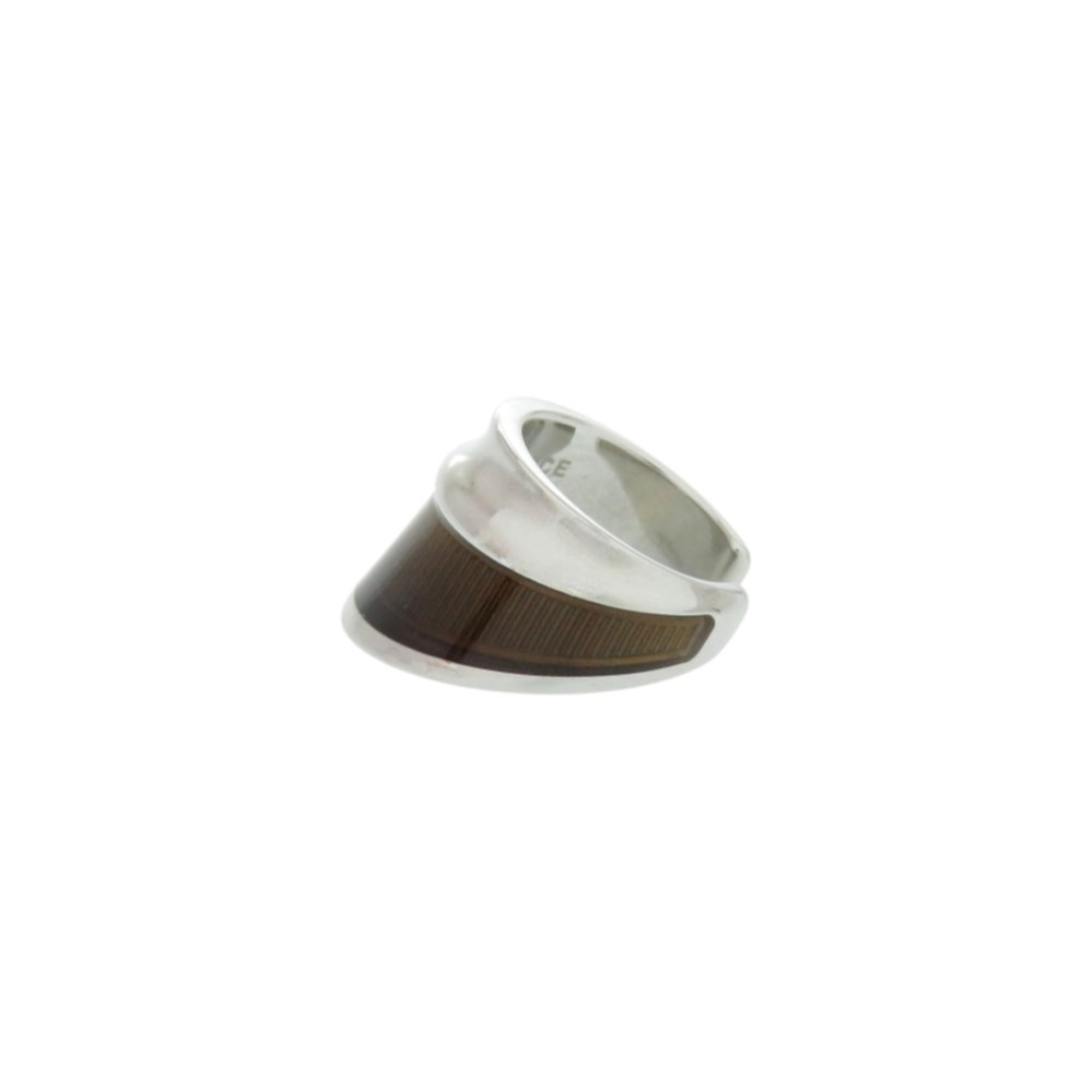 Hermes Like new Hermès Equus ear cuff GD1223 in brown, brown metal with transparent maroon accents. 0286 — Like New