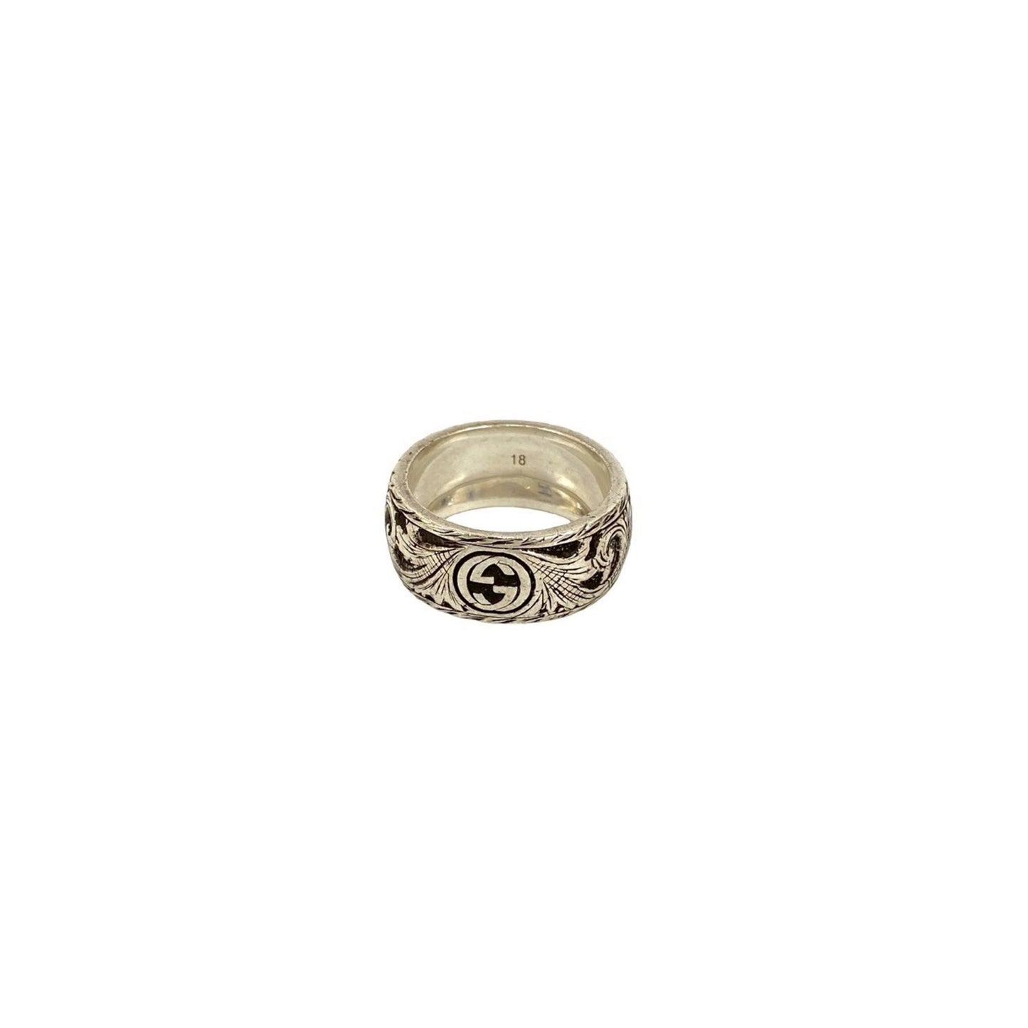 GUCCI Cat Head Ring Motif, Sterling Silver, Size 17, Men's, 49519