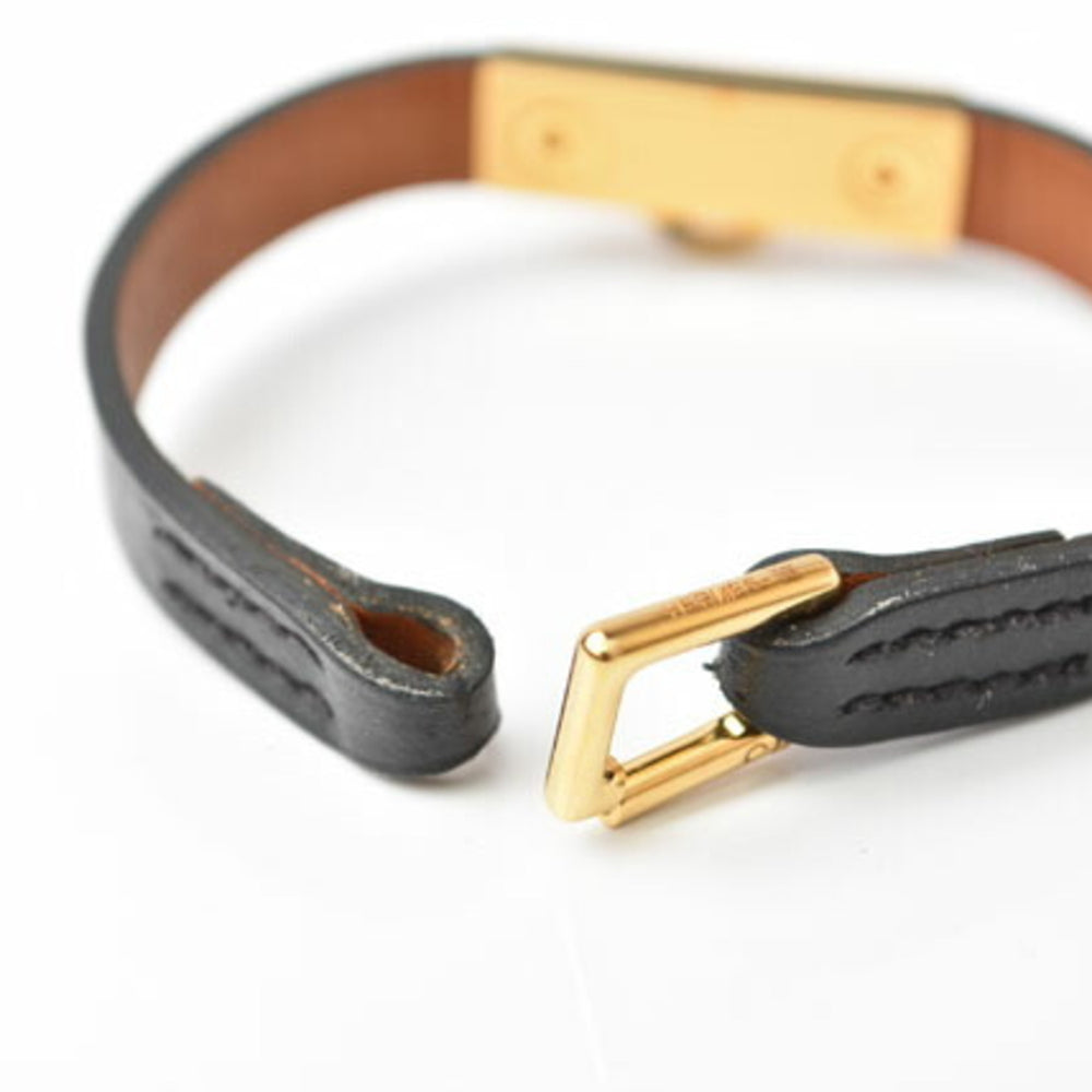 Hermes Bangle Bracelet HERMES Micro Rival Black Gold XS Size — Like New