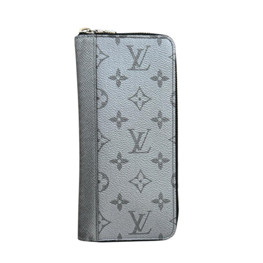 Pre-owned Louis Vuitton Zippy Vertical Taiga Leather Long Wallet M30841, Men's