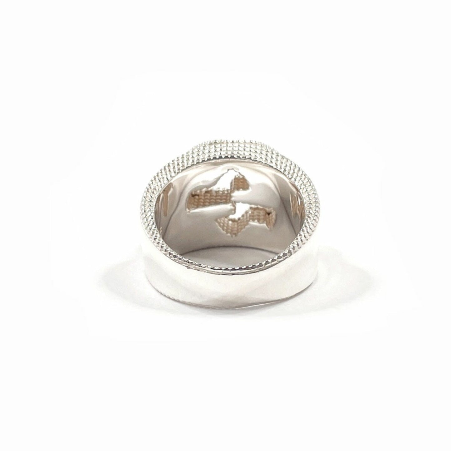 GUCCI Interlocking G Ring, 925 Sterling Silver, Size 15, Men's