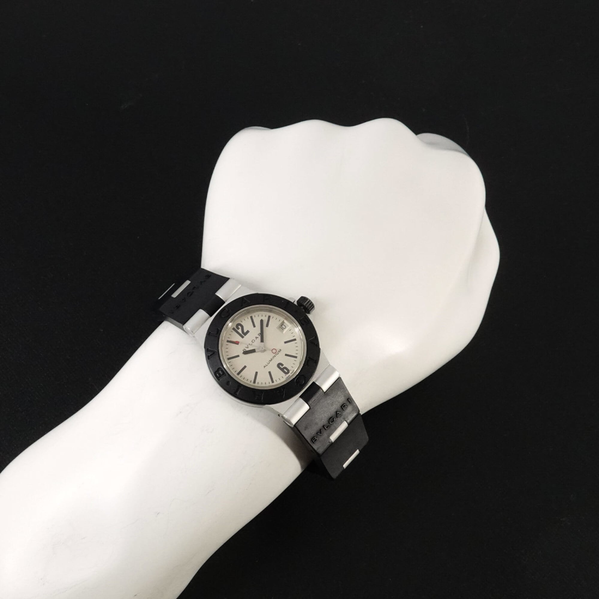 Bulgari BVLGARI Aluminum AL32A Ladies' Watch, Date, Silver, Quartz Watch — Very Good