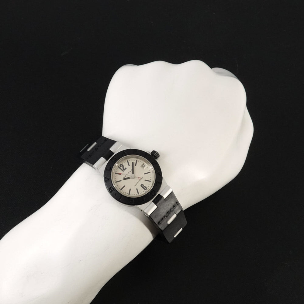 Bulgari BVLGARI Aluminum AL32A Ladies' Watch, Date, Silver, Quartz Watch — Very Good