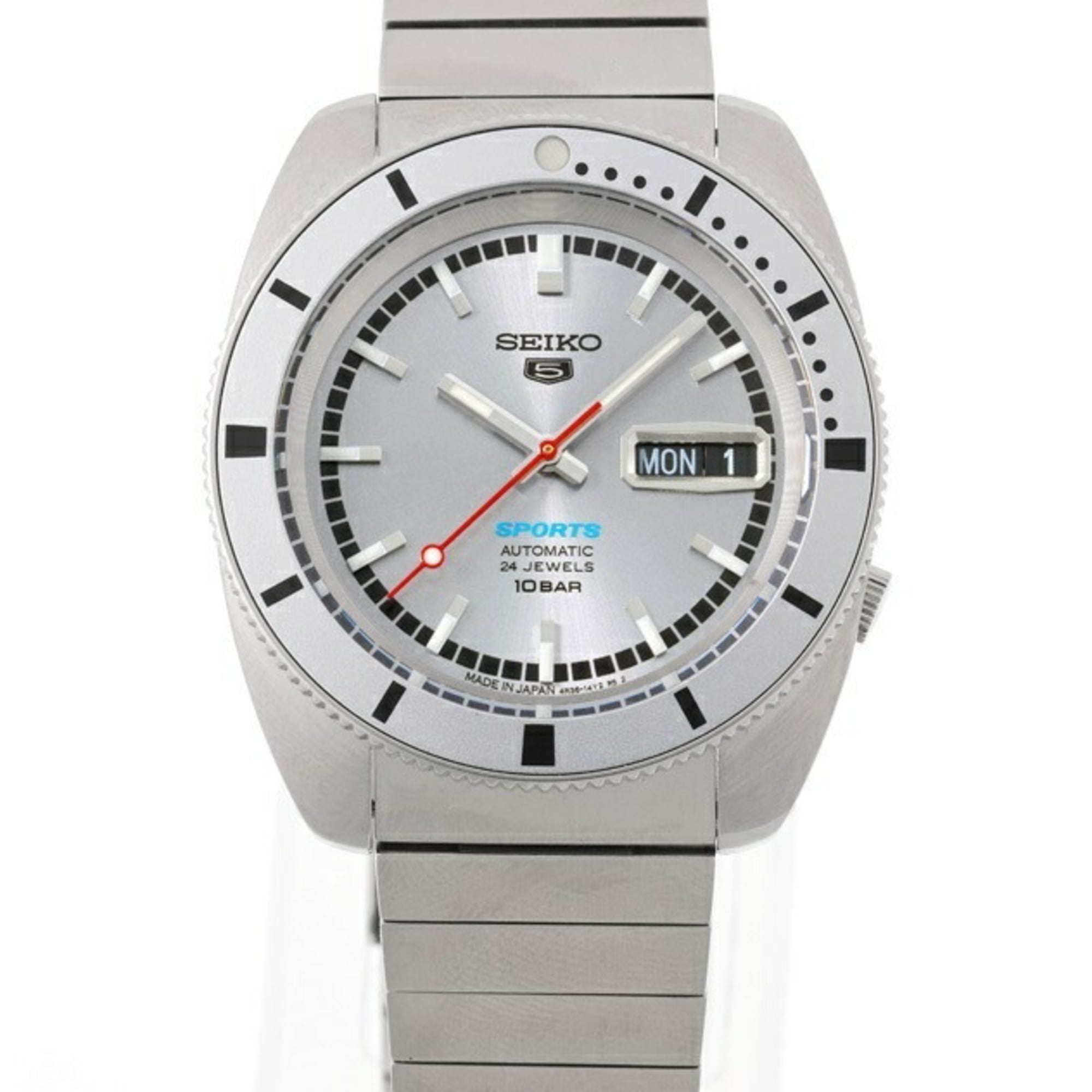 Seiko 5 Sports SBSA269 4R36-16C0 Silver Automatic Watch — Very Good