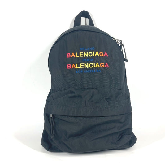 BALENCIAGA 503221 Explorer Backpack, Nylon, Women's, Black