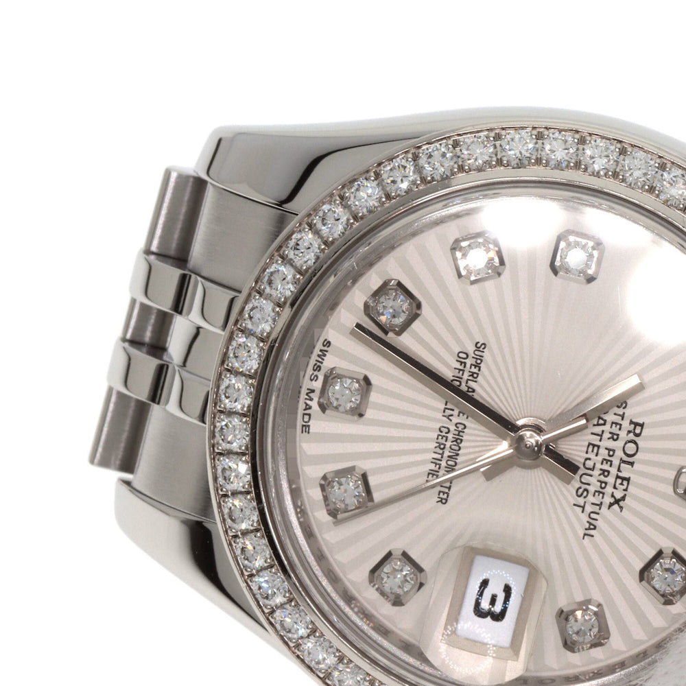Rolex 179384G Datejust 10-Piece Diamond Bezel Watch in Stainless Steel/SS/18K White Gold with Diamonds, Women's — Good
