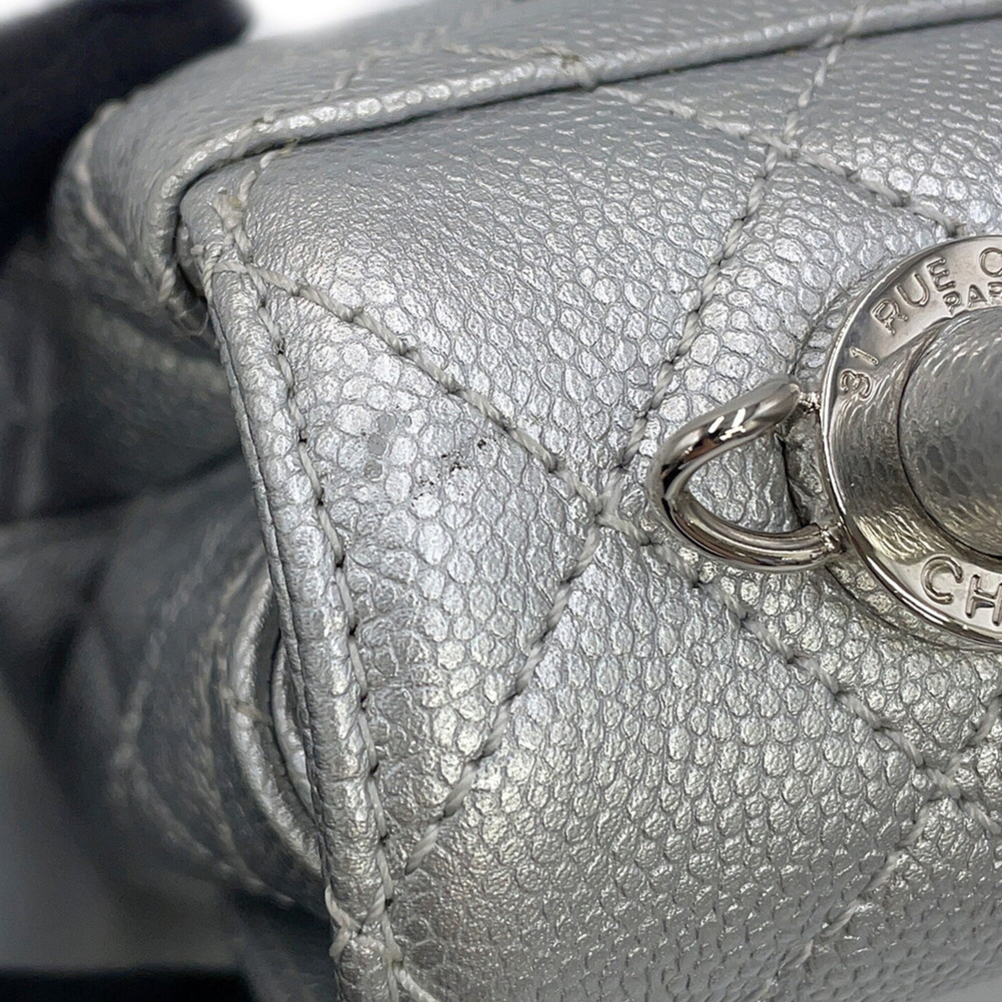 Chanel handbag, Coco Mark, Matelassé, Handle, XXS, Caviar Skin, AS2215, CHANEL 2-way women's — Like New