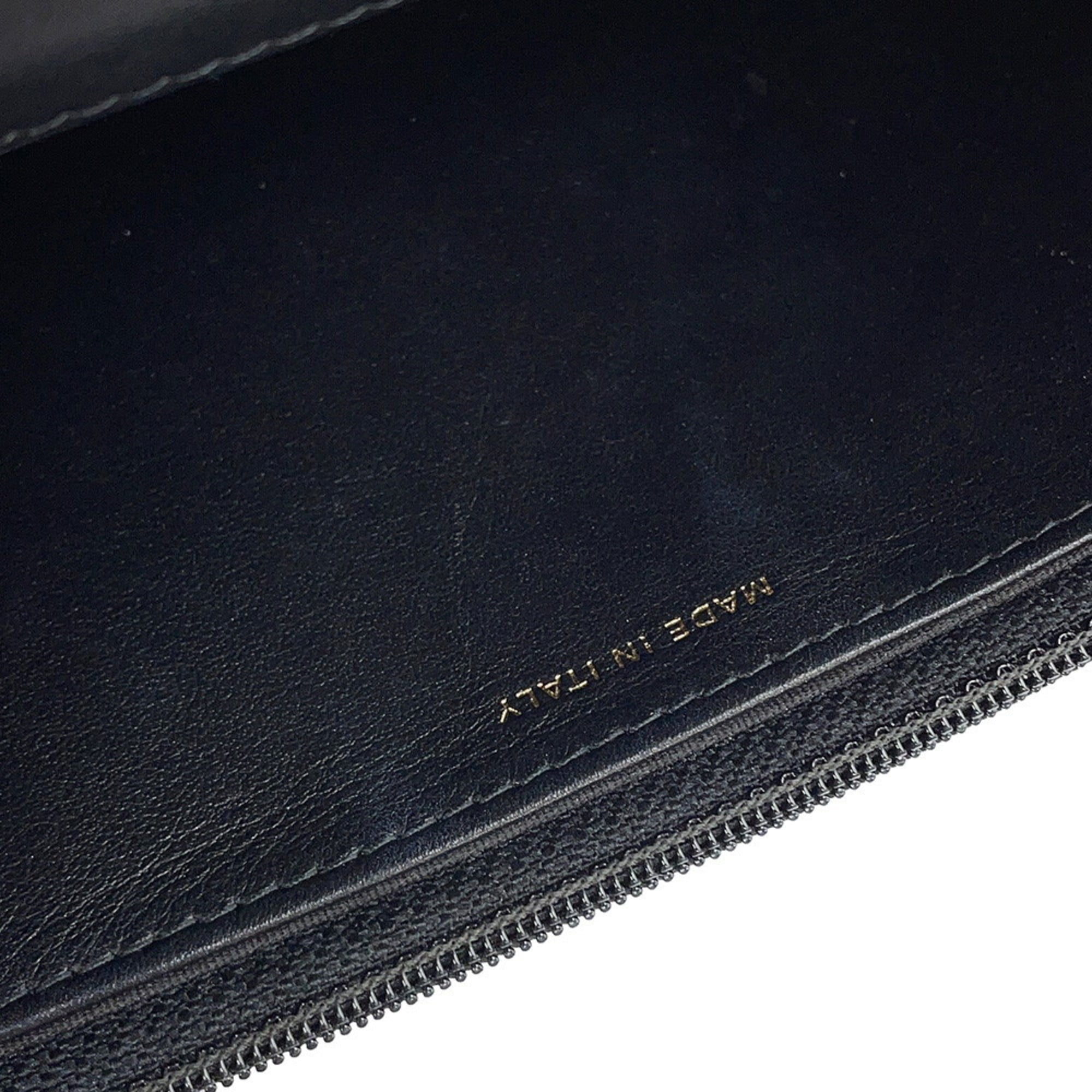 Chanel Chain Wallet Boy Matelasse Coco Mark Caviar Skin AP1117 CHANEL Black