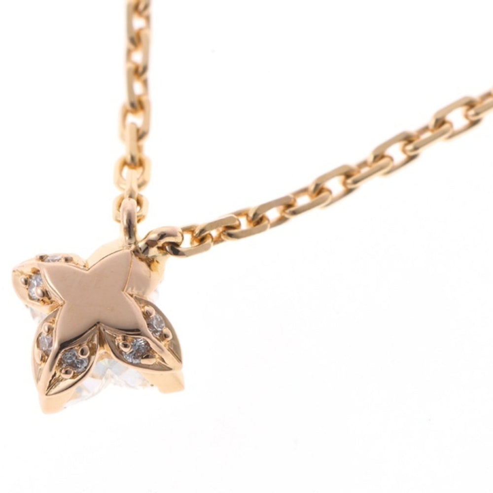 Louis Vuitton LV Diamond Star Pendant Necklace Q03842, 18K Pink Gold, Diamond, 42.5 cm — Like New